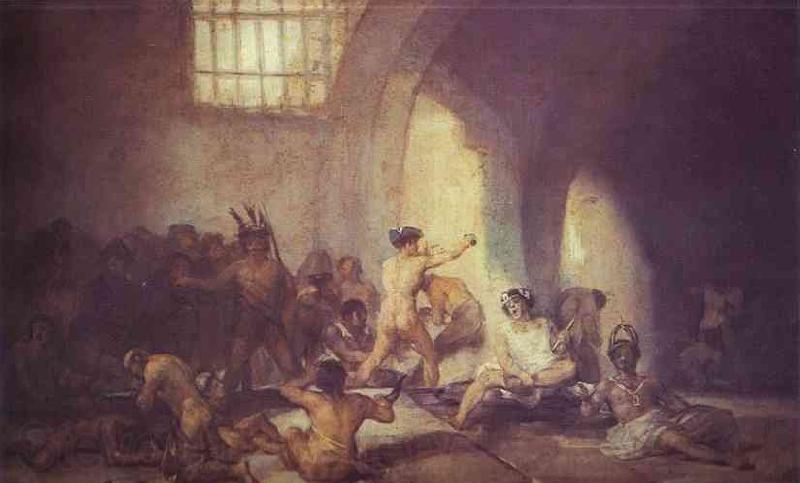 Francisco Jose de Goya The Madhouse. Norge oil painting art